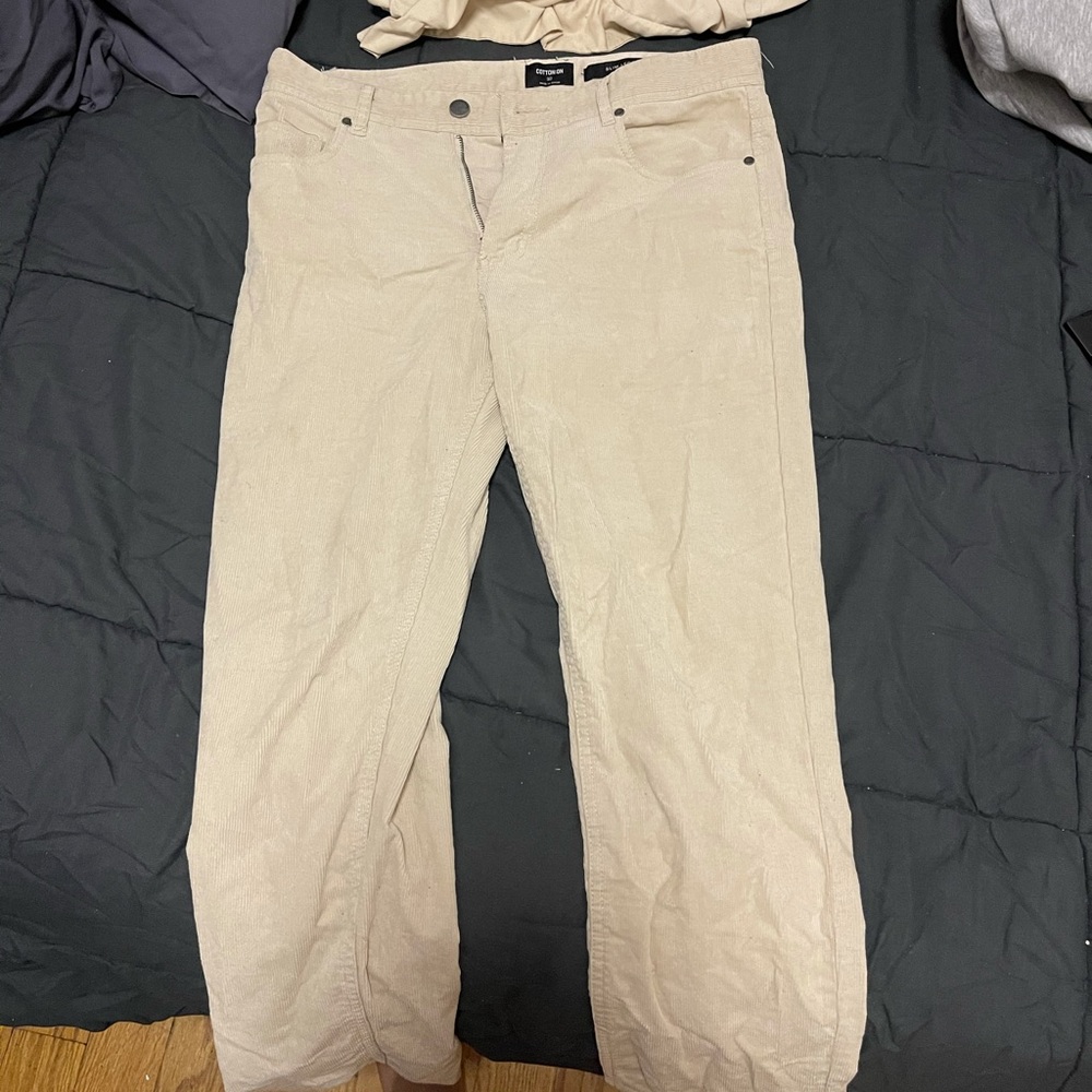 White/Cream Corduroy Pants